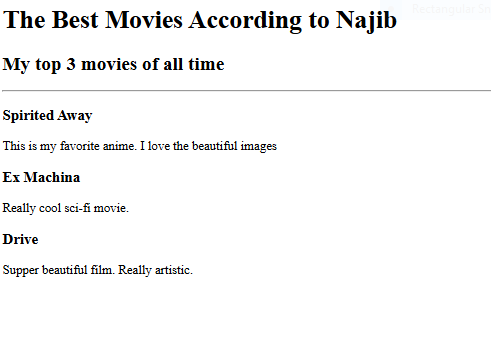 movie ranking proj screenshot